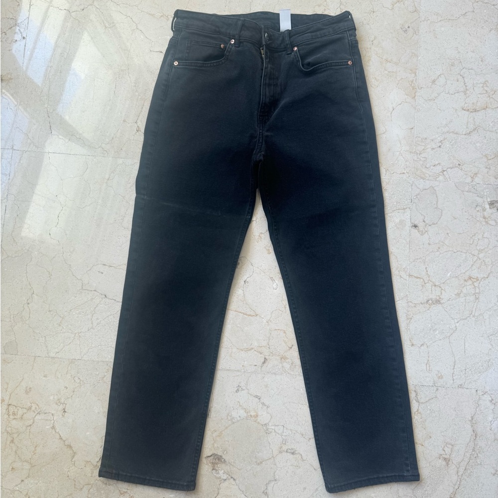 H&M Black Straight Leg Jeans for Women